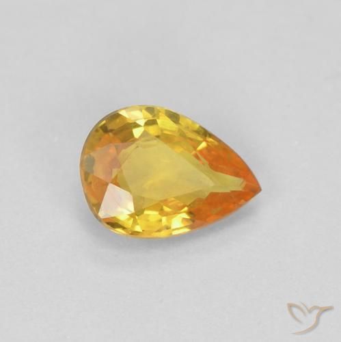 9,17 ctw natürlicher Golden Saphir, Birnenform, VVS