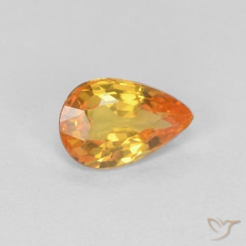 9,17 ctw natürlicher Mittelorange Saphir, Birnenform, VVS