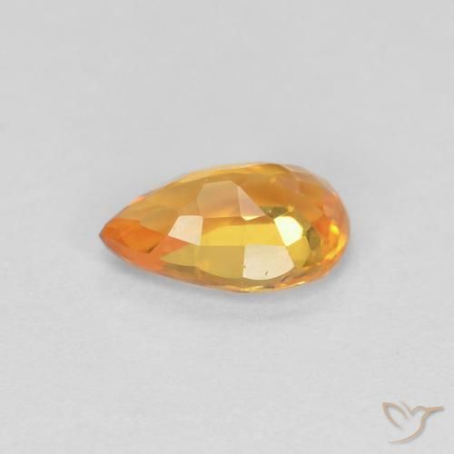 9,17 ctw natürlicher Mittelorange Saphir, Birnenform, VVS