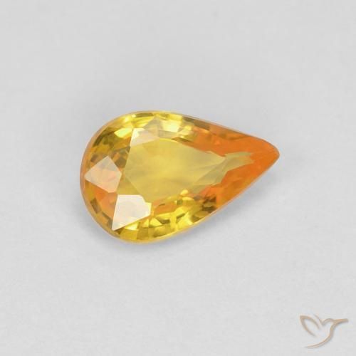 9,17 ctw natürlicher Golden Saphir, Birnenform, VVS