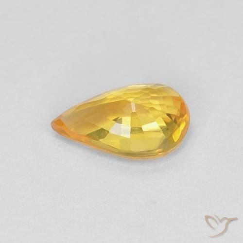 9,17 ctw natürlicher Golden Saphir, Birnenform, VVS