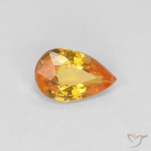 9,17 ctw natürlicher Aprikose Orange Saphir, Birnenform, VVS