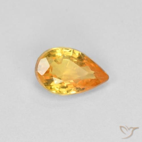 9,17 ctw natürlicher Mittelorange Saphir, Birnenform, VVS