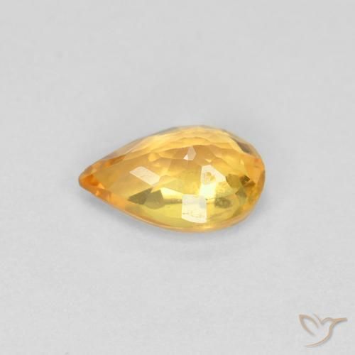 9,17 ctw natürlicher Mittelorange Saphir, Birnenform, VVS
