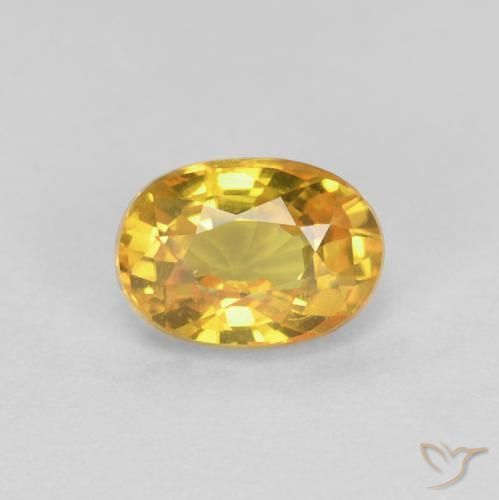 0.71ct Natürlicher Golden Saphir, Oval, VVS