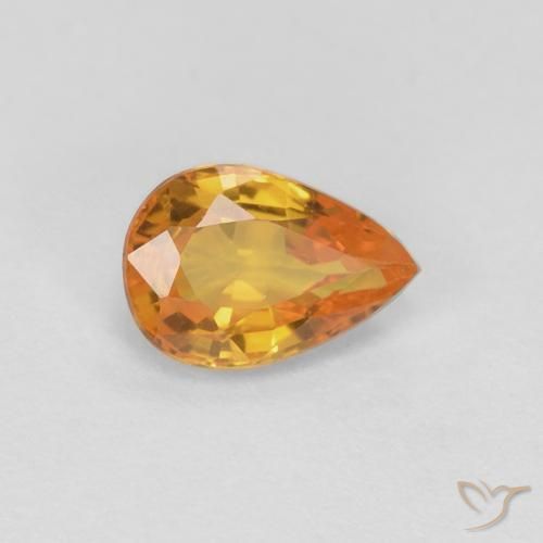9,17 ctw natürlicher Mittelorange Saphir, Birnenform, VVS