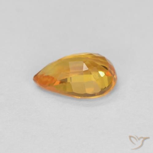 9,17 ctw natürlicher Mittelorange Saphir, Birnenform, VVS