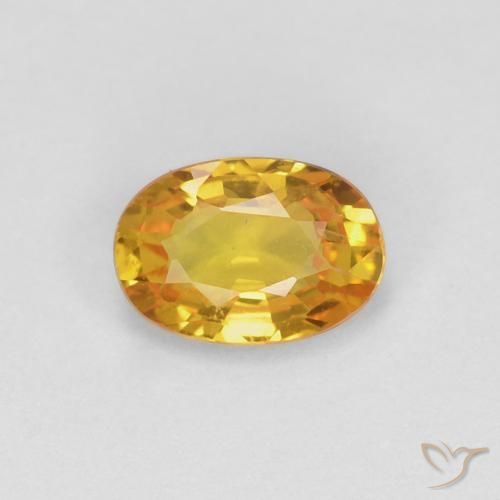 0.60ct Natürlicher Golden Saphir, Oval, VVS