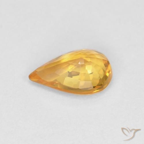 9,17 ctw natürlicher Aprikose Orange Saphir, Birnenform, VVS
