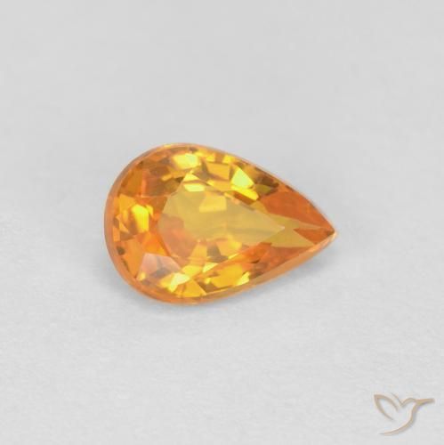 9,17 ctw natürlicher Aprikose Orange Saphir, Birnenform, VVS