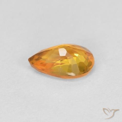 9,17 ctw natürlicher Aprikose Orange Saphir, Birnenform, VVS