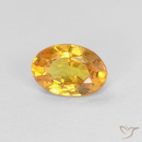9,17 ctw natürlicher Mittel Orange-Gold Saphir, Oval, VVS-VS