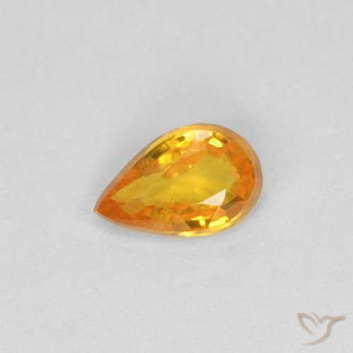 9,17 ctw natürlicher Mittelorange Saphir, Birnenform, VVS-VS