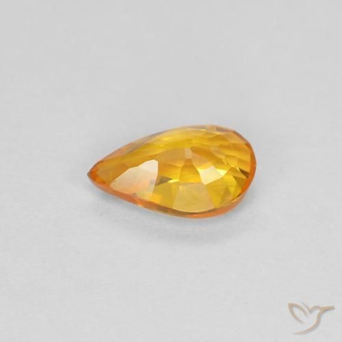 9,17 ctw natürlicher Mittelorange Saphir, Birnenform, VVS-VS