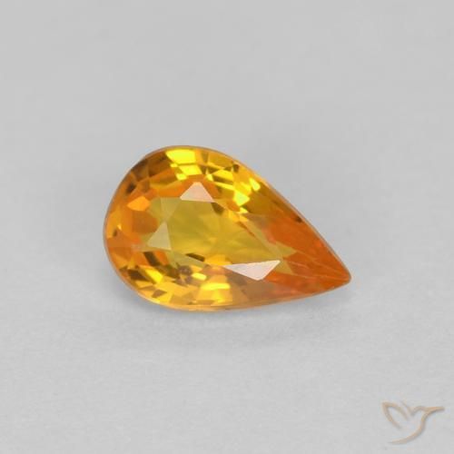 9,17 ctw natürlicher Aprikose Orange Saphir, Birnenform, VVS