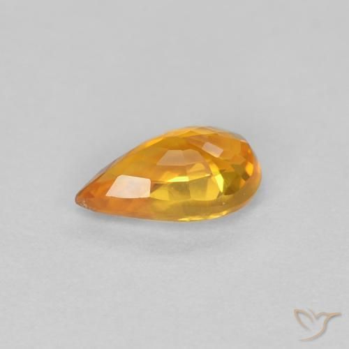 9,17 ctw natürlicher Aprikose Orange Saphir, Birnenform, VVS