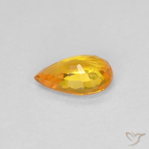 9,17 ctw natürlicher Mittelorange Saphir, Birnenform, VVS