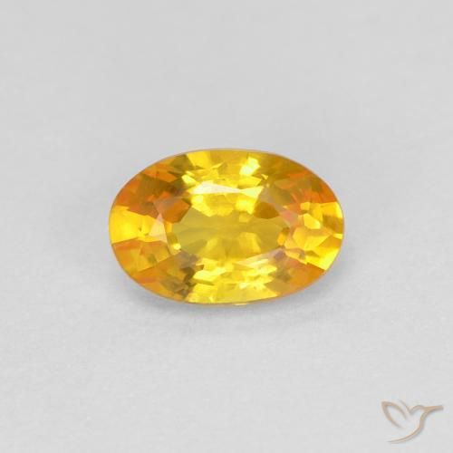 0.59ct Natürlicher Golden Saphir, Oval, VVS