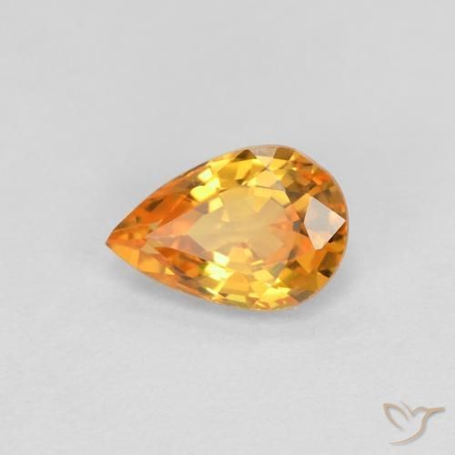 9,17 ctw natürlicher Mittelorange Saphir, Birnenform, VVS