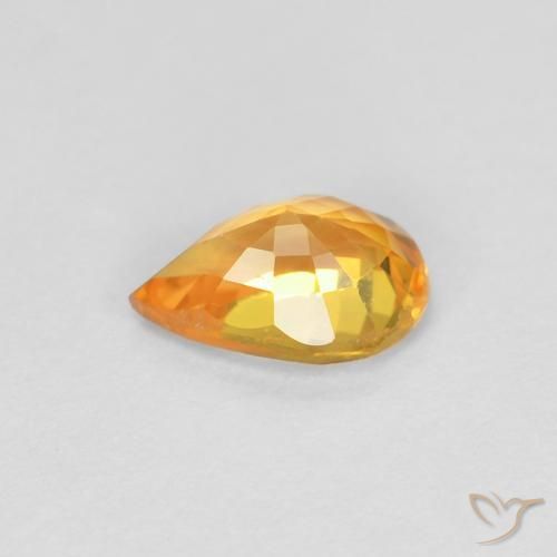 9,17 ctw natürlicher Mittelorange Saphir, Birnenform, VVS