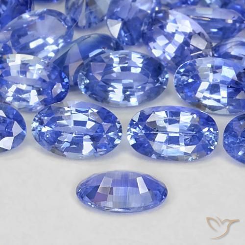 9,17 ctw natürlicher Pastellblau Saphir, Oval, VS