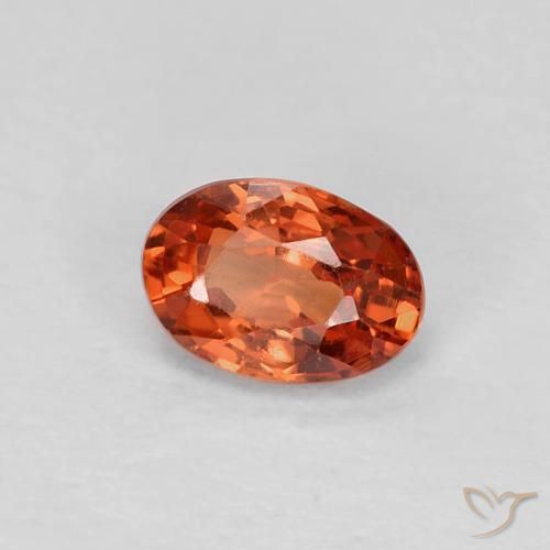 9,17 ctw natürlicher orange-rot Saphir, Oval, VVS-VS