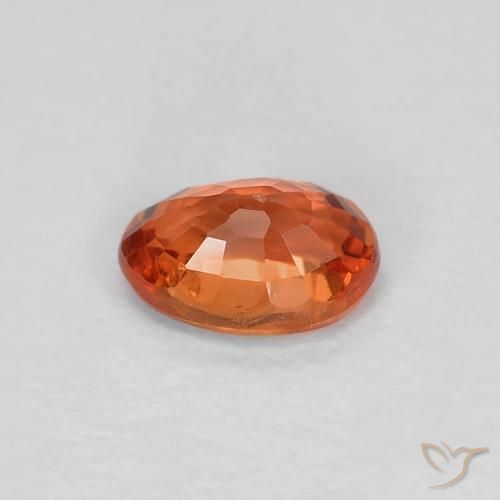 9,17 ctw natürlicher orange-rot Saphir, Oval, VVS-VS