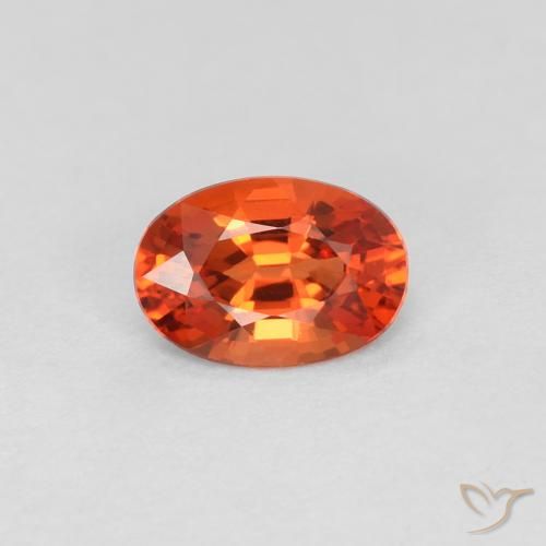 0.49ct Natürlicher Intensives Rot Saphir, Oval, VVS