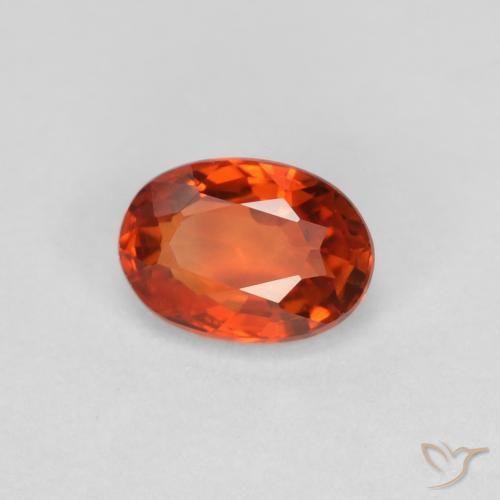 9,17 ctw natürlicher rötlich-orange Saphir, Oval, VVS