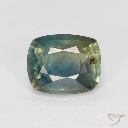 1.13ct Natürlicher Mehrfarbig Saphir, Kissen, VS