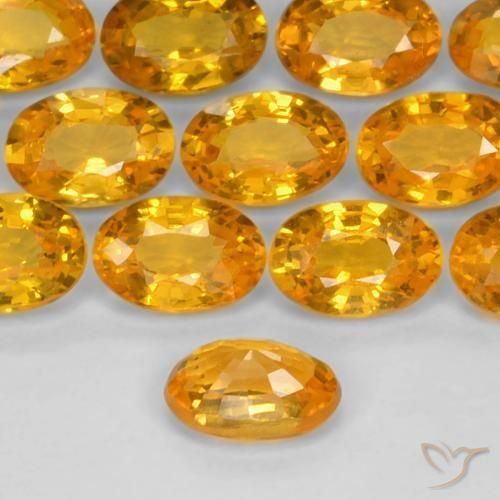9,17 ctw natürlicher Orange-Gold Saphir, Oval, VS