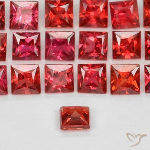 9,17 ctw natürlicher Rosaig-rot Saphir, Quadrat, VS