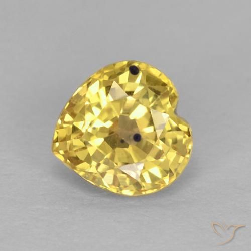 0.59ct Natürlicher hellgelb Saphir, Herz, VS