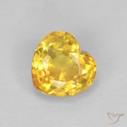 9,17 ctw natürlicher Golden Saphir, Herz, VS