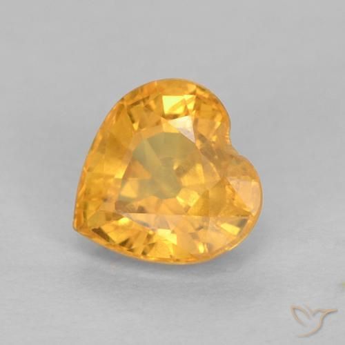 9,17 ctw natürlicher Mittelorange Saphir, Herz, VS