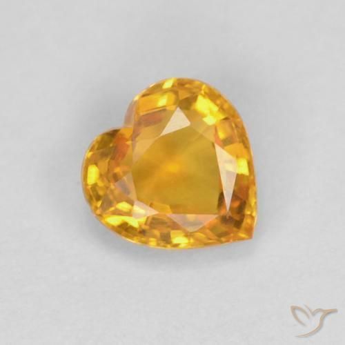 9,17 ctw natürlicher Orange-Gold Saphir, Herz, VVS-VS