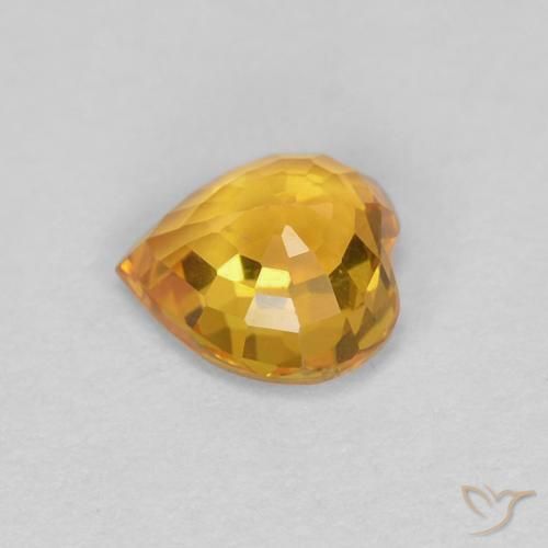 9,17 ctw natürlicher Orange-Gold Saphir, Herz, VVS-VS