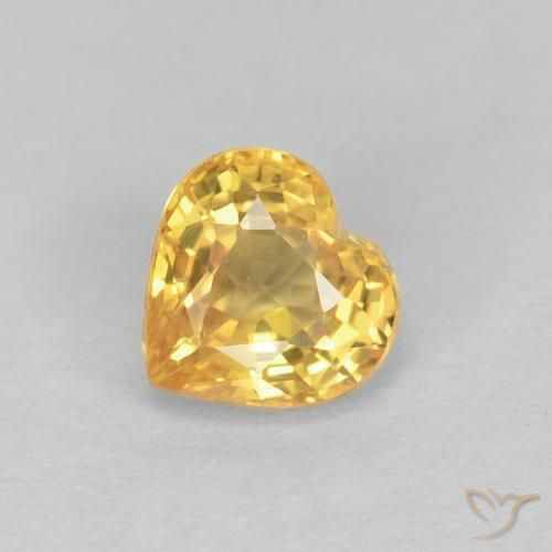 0.48ct Natürlicher Top-Gold Saphir, Herz, VVS-VS