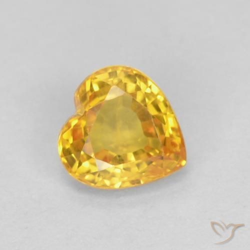 9,17 ctw natürlicher Golden Saphir, Herz, VVS-VS