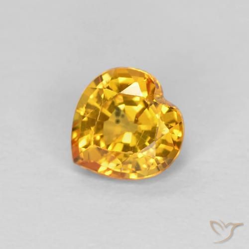9,17 ctw natürlicher Dunkelgolden Saphir, Herz, VS