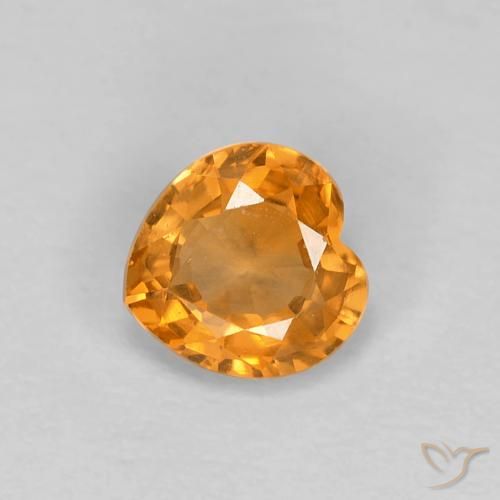 9,17 ctw natürlicher Tiefes Orange-Gold Saphir, Herz, VVS