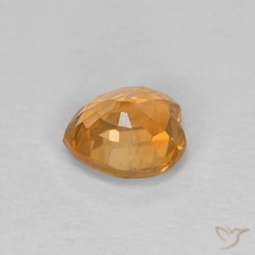 9,17 ctw natürlicher Tiefes Orange-Gold Saphir, Herz, VVS