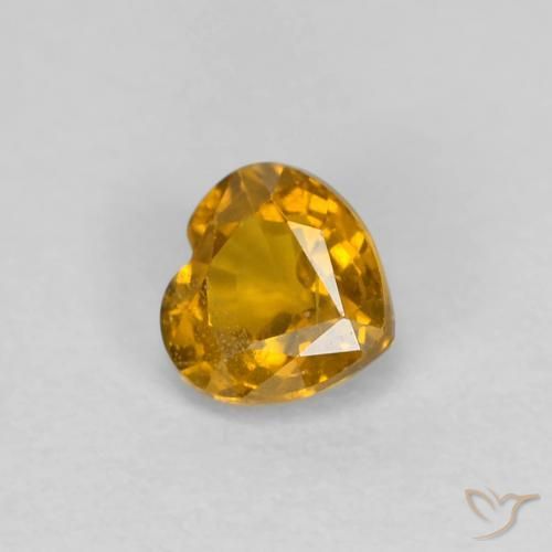9,17 ctw natürlicher Mittel Orange-Gold Saphir, Herz, VS