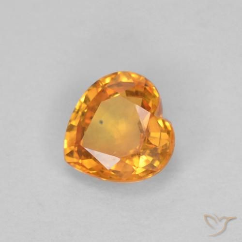 9,17 ctw natürlicher hellorange Saphir, Herz, VVS-VS
