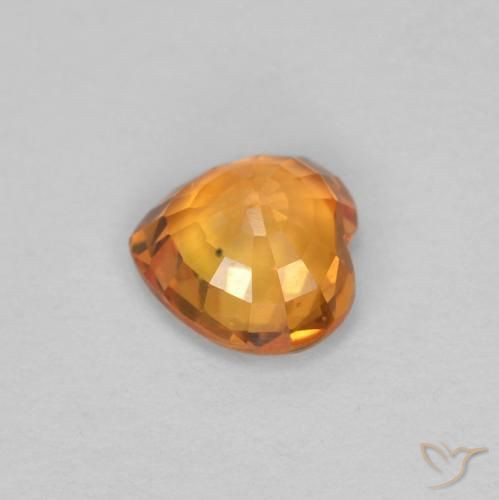 9,17 ctw natürlicher hellorange Saphir, Herz, VVS-VS