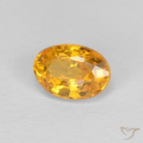 9,17 ctw natürlicher Orange-Gold Saphir, Oval, VVS