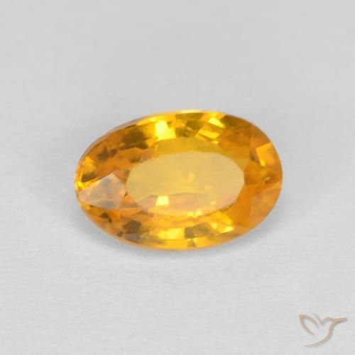 9,17 ctw natürlicher Mittelorange Saphir, Oval, VVS