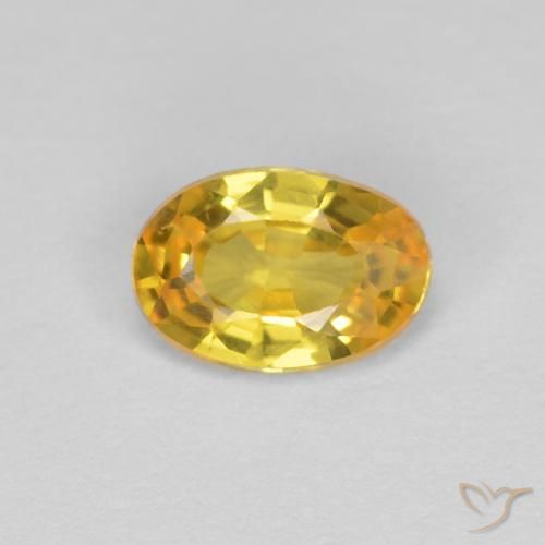 0.44ct Natürlicher Golden Saphir, Oval, VVS