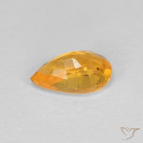 9,17 ctw natürlicher Orange-Gold Saphir, Birnenform, VVS
