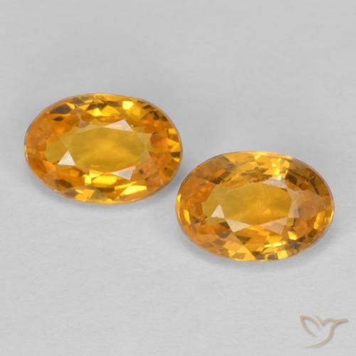 1.22ctw Natürlicher Dunkelorange-Gold Saphir, Oval, VVS